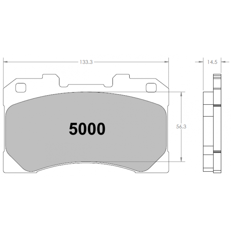 Degressive endurance compound. Race brake pads - Toyota GR Yaris Sport / GR Corolla
front pad